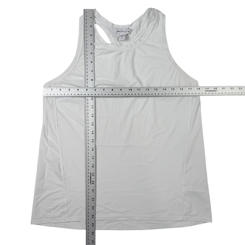 Athleta Racerback Tank Top Womens‎ Medium White Excellent Activewear Workout - Picture 5 of 11